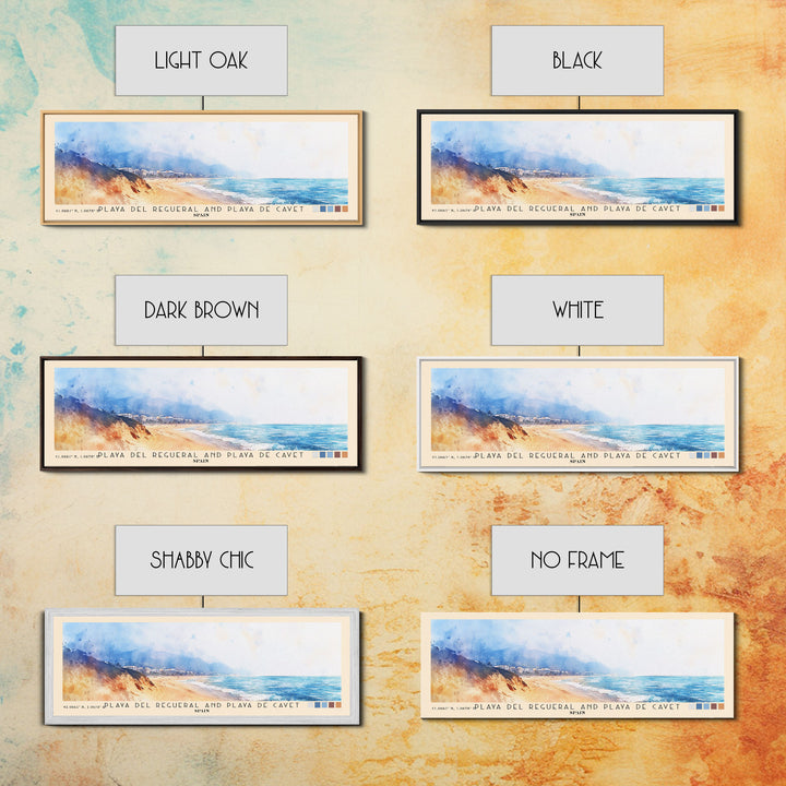 Playa del Regueral and Playa de Cavet, Spain Watercolor Print, Vacation Gift, Spain Wall Art, Vacation Wall Art, Vacatation Memories, Beach Decor, Beach Or Lakehouse Art