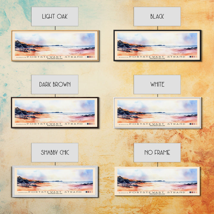 Portstewart Strand, Northern Ireland Watercolor Beach Print, Vacation Gift, Northern Ireland Wall Art, Beach Painting, Beach Decor, Beach Painting