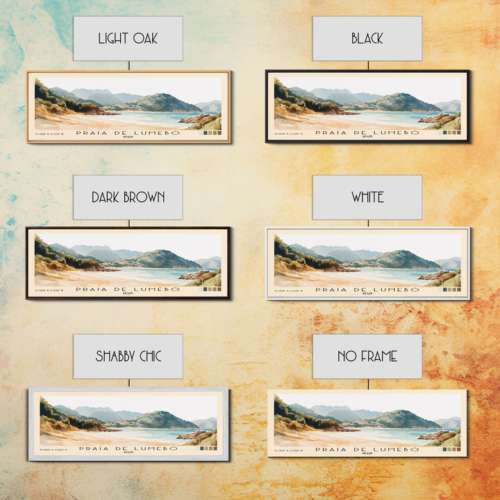 Praia de Lumebó, Spain Watercolor Print, Vacation Gift, Spain Wall Art, Beach Painting, Beach Decor, Beach Or Lakehouse Art