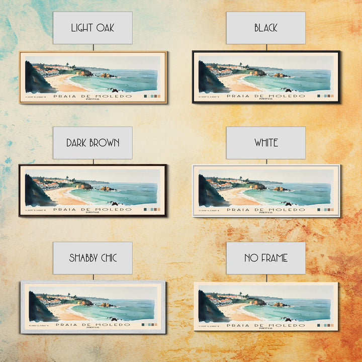 Praia de Moledo, Portugal Watercolor Beach Print, Vacation Gift, Portugal Wall Art, Beach Painting, Beach Decor, Beach Painting