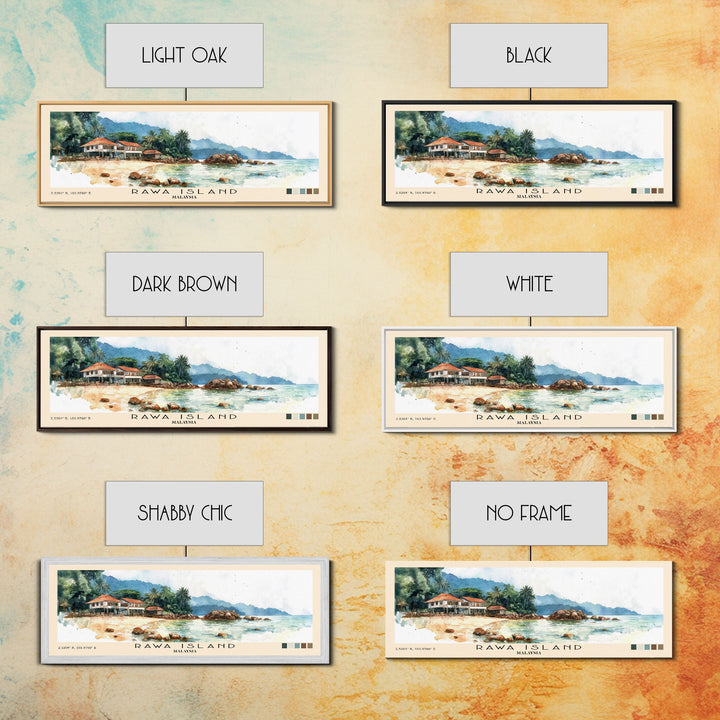 Rawa Island, Malaysia Watercolor Beach Print, Vacation Gift, Malaysia Wall Art, Beach Painting, Beach Decor, Beach Painting