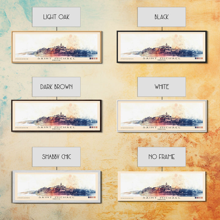 Saint Michael, Portugal Watercolor Print, Vacation Gift, Portugal Wall Art, Vacation Wall Art, Vacatation Memories, Beach Decor, Beach Or Lakehouse Art