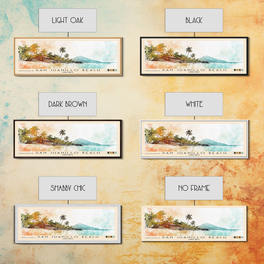 San Juanillo Beach, Costa Rica Watercolor Print, Vacation Gift, Costa Rica Wall Art, Beach Painting, Beach Decor, Beach Or Lakehouse Art