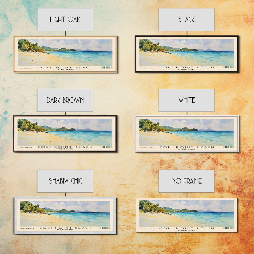 Coki Point Beach, US Virgin islands Watercolor Print, Vacation Gift, US Virgin islands Wall Art, Vacation Wall Art, Vacatation Memories, Beach Decor, Beach Or Lakehouse Art