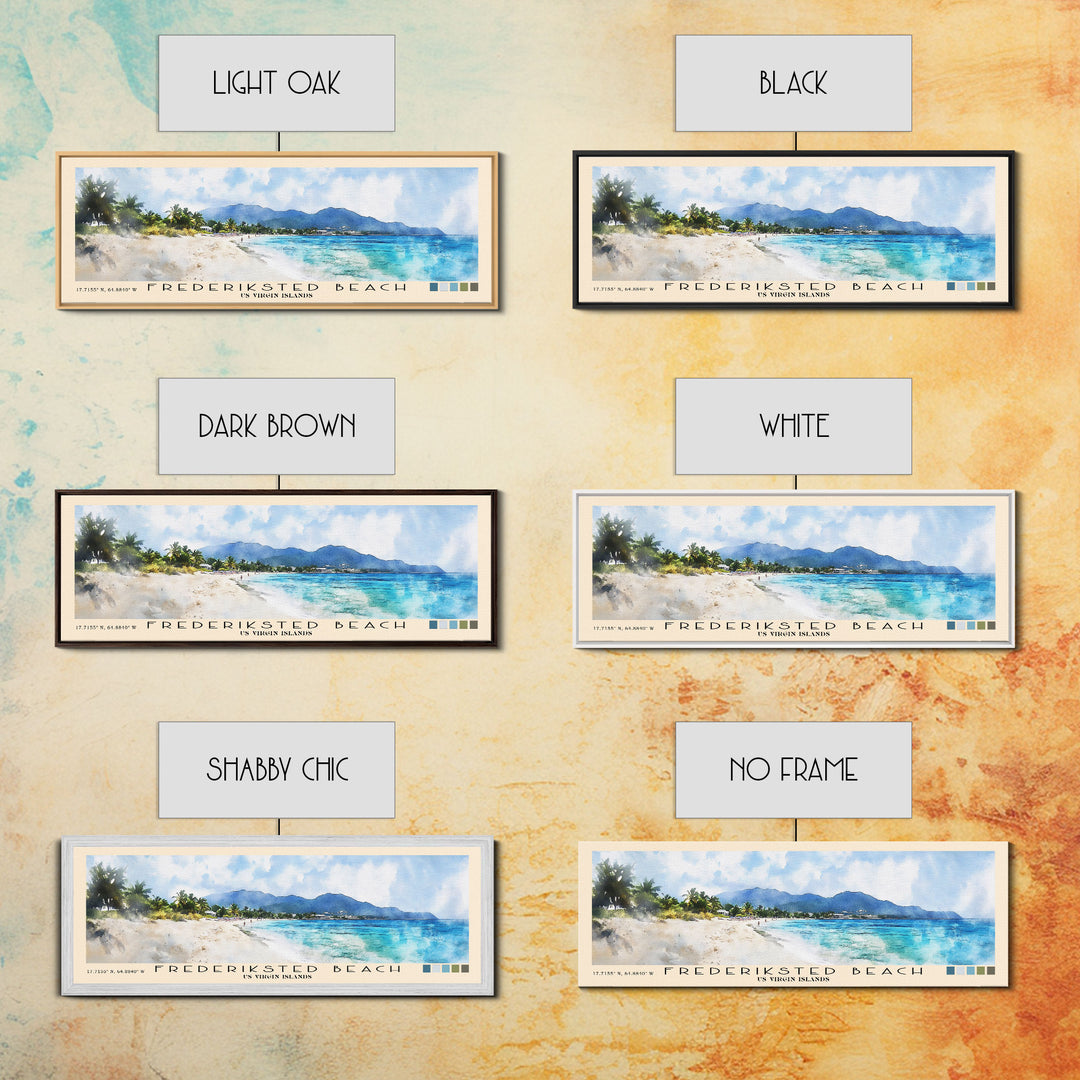 Frederiksted Beach, US Virgin islands Watercolor Beach Print, Vacation Gift, US Virgin islands Wall Art, Beach Painting, Beach Decor, Beach Painting