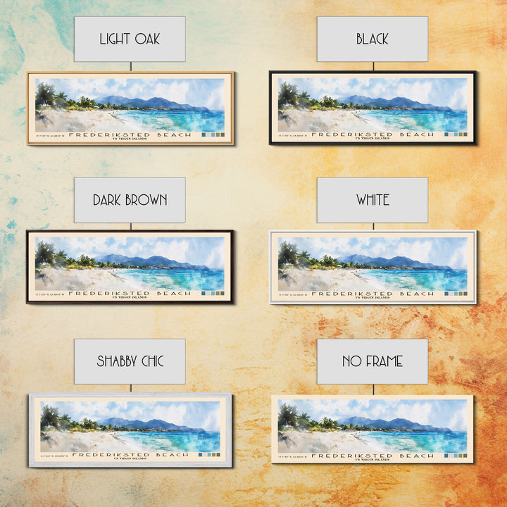 Frederiksted Beach, US Virgin islands Watercolor Beach Print, Vacation Gift, US Virgin islands Wall Art, Beach Painting, Beach Decor, Beach Painting