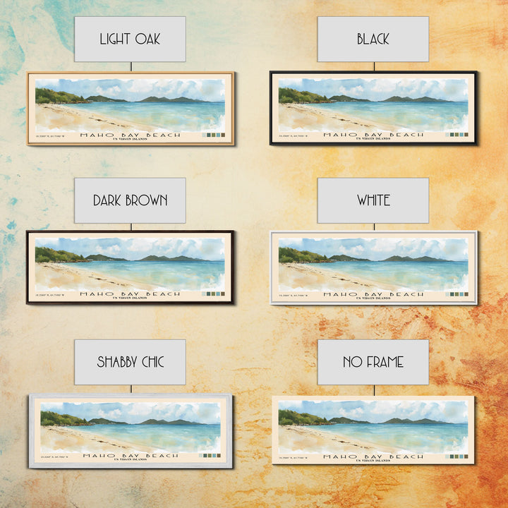 Maho Bay Beach, US Virgin islands Watercolor Print, Vacation Gift, US Virgin islands Wall Art, Beach Painting, Beach Decor, Beach Or Lakehouse Art