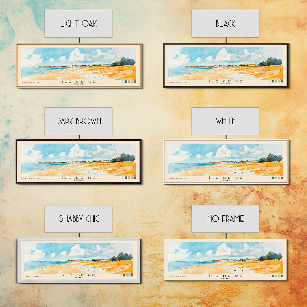 Île de Ré, France Watercolor Beach Print, Vacation Gift, France Wall Art, Beach Painting, Beach Decor, Beach Painting