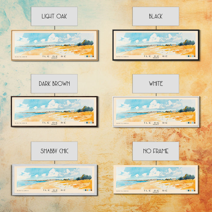 Île de Ré, France Watercolor Beach Print, Vacation Gift, France Wall Art, Beach Painting, Beach Decor, Beach Painting