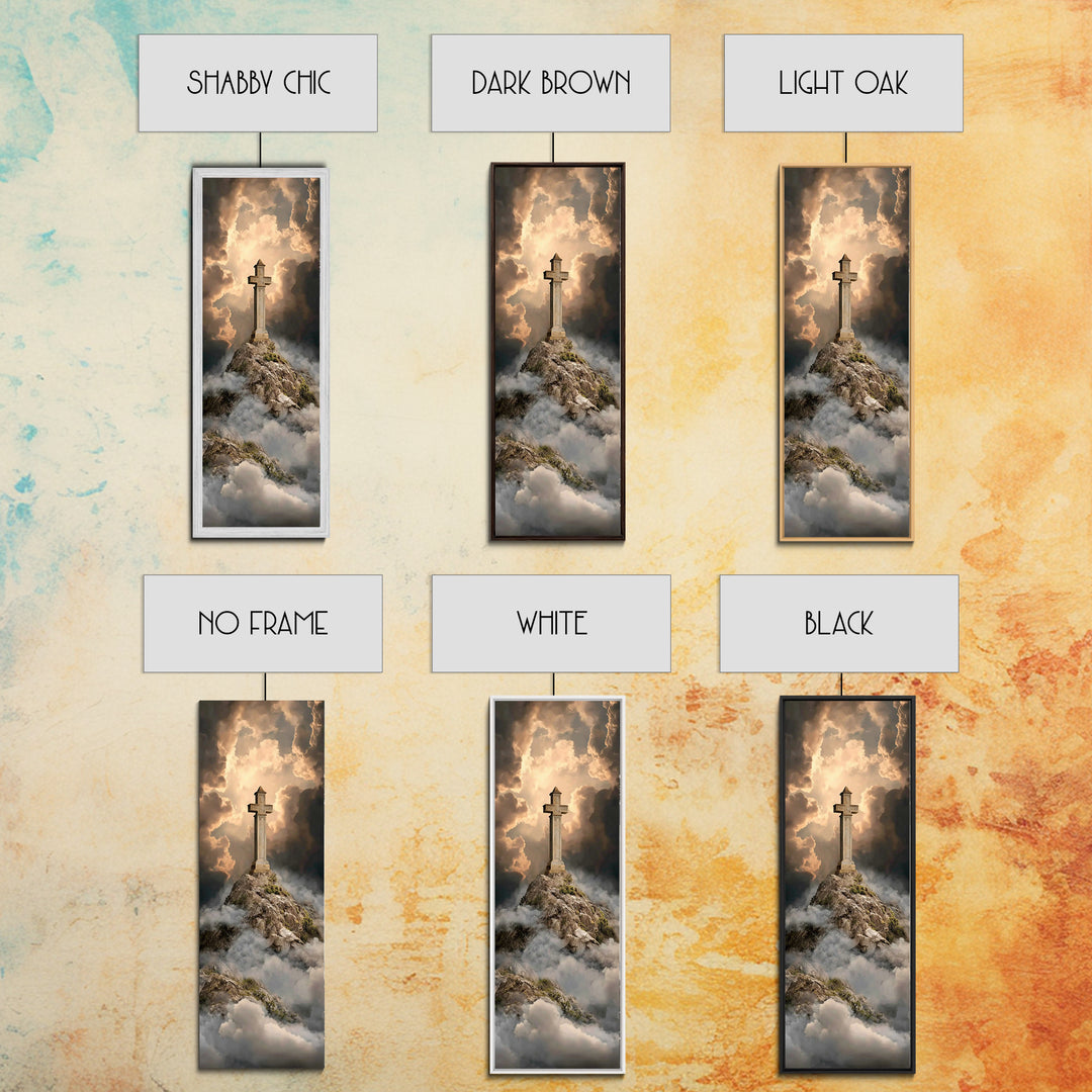 Crown Of Faith – Framed Canvas Print – Tall Skinny Art Print – Christian Wall Art – Christian Art – Christmas Art – Christian Painting