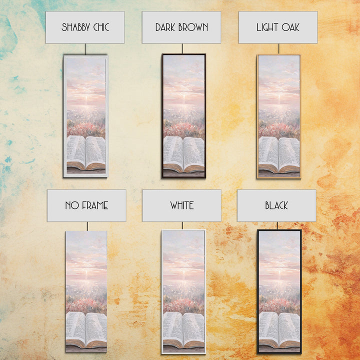 Dawn Of Scripture – Framed Canvas Print – Narrow Art – Christian Art – Christian Art Canvas – Christian Wall Art – Christmas Art – Christia