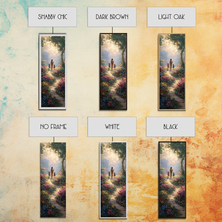 Heavenward Path – Framed Canvas Print – Christian Wall Art – Jesus Painting – Christian Art Canvas – Tall Narrow Wall Art – Christian Chris