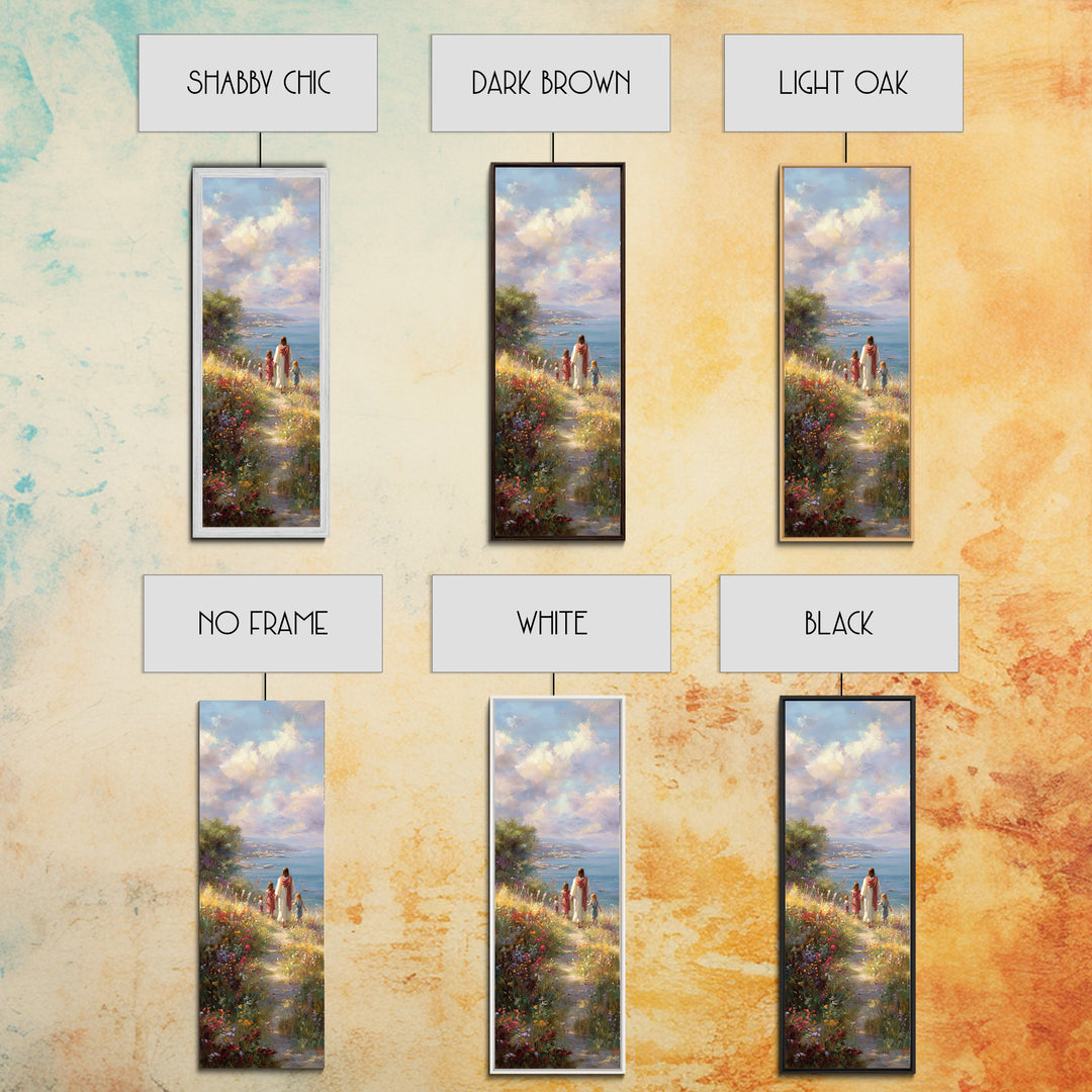 Heavenward Meadow – Framed Canvas Print – Christian Wall Art – Christian Art Canvas – Tall Skinny Art Print – Christian Christmas Art – Jes