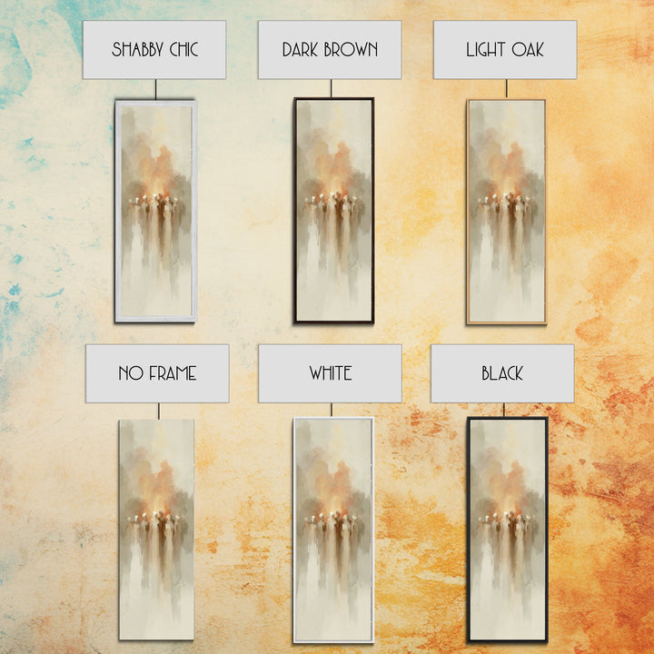 Sacred Gathering – Framed Canvas Print – Tall Narrow Wall Art – Christian Wall Art – Christian Art Canvas – Jesus Painting – Christian Deco