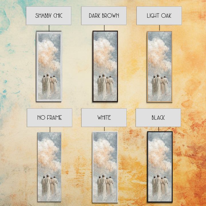 Heavenly Companions – Framed Canvas Print – Christian Wall Art – Jesus Painting – Tall Narrow Wall Art – Christian Art Canvas – Christian D