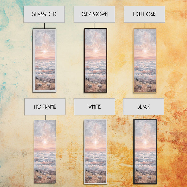 Dawn Of Promise – Framed Canvas Print – Narrow Art – Christian Art – Christian Art Canvas – Christian Wall Art – Christmas Art