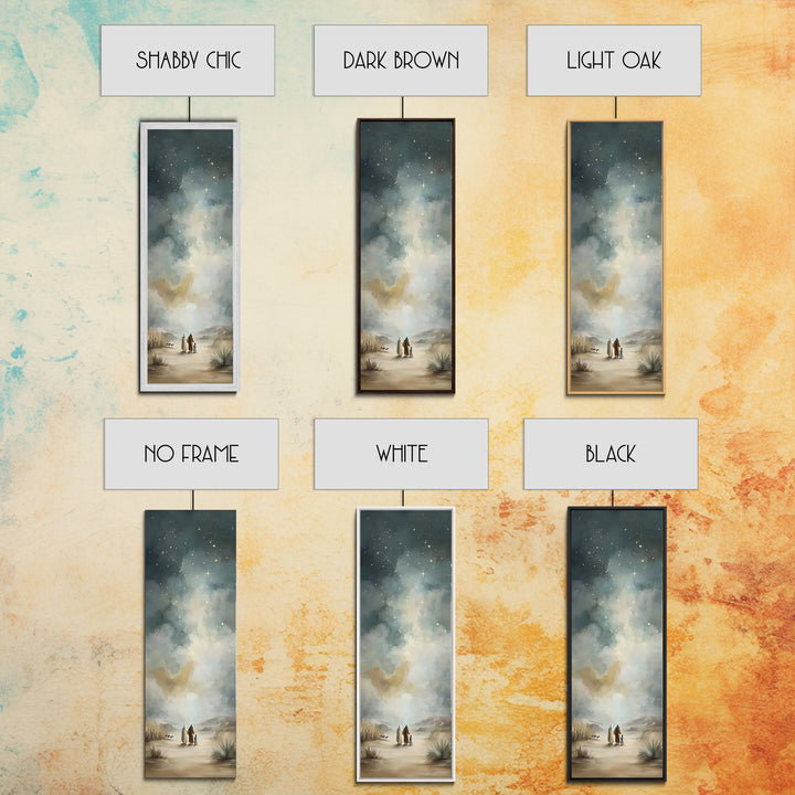 Heavenly Promise – Framed Canvas Print – Christian Art Canvas – Christian Wall Art – Narrow Art – Christian Painting – Christmas Art