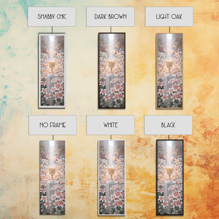 Blossoms Of Grace – Framed Canvas Print – Tall Narrow Wall Art – Christian Art Canvas – Christian Wall Art – Christian Paintings – Jesus Pa