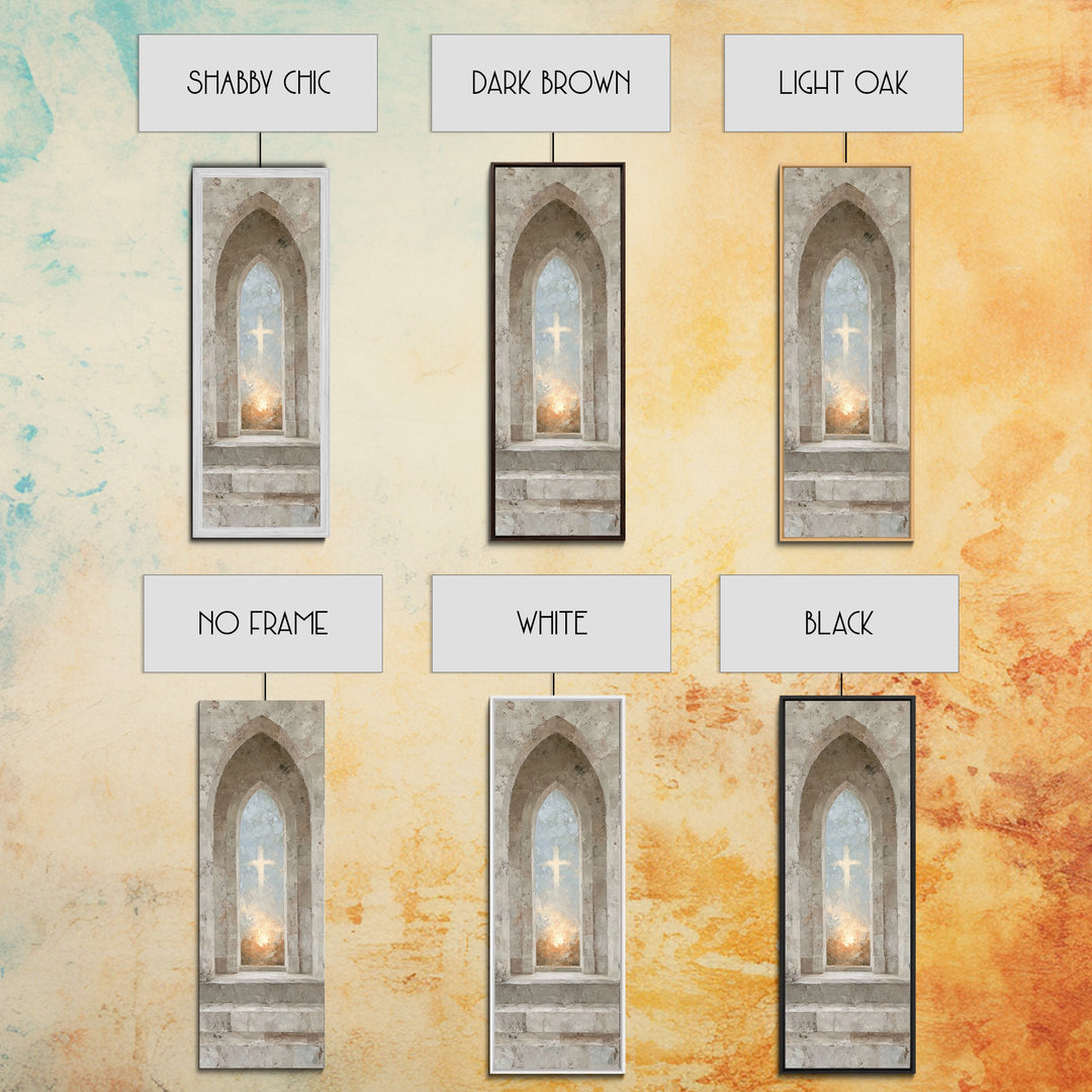 Sanctuary Of Light – Framed Canvas Print – Christian Art Canvas – Christian Wall Art – Subtle Christian Art – Narrow Art – Christian Art Pr