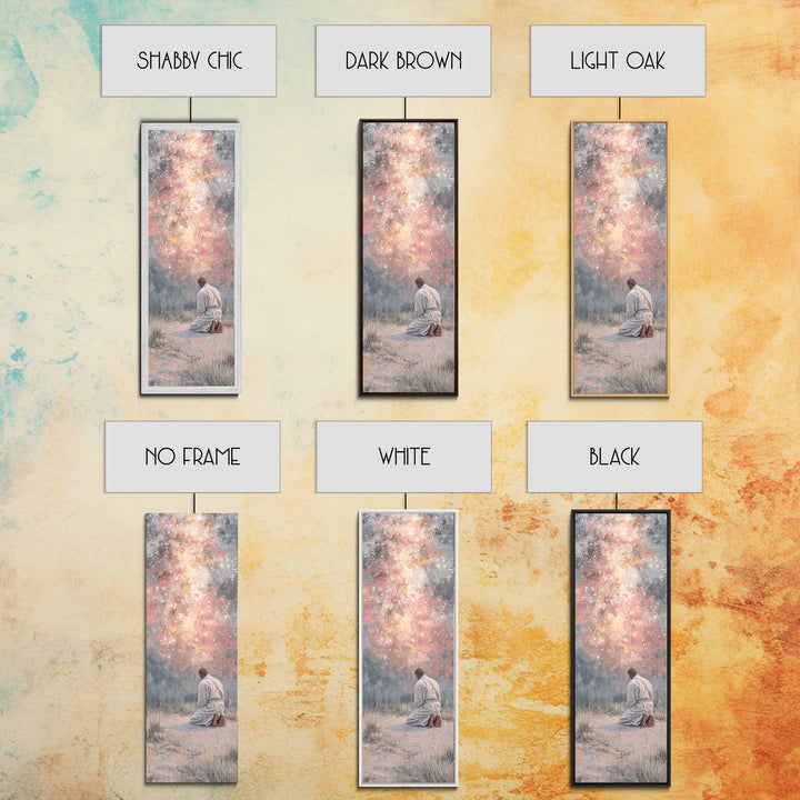 Radiant Flock Journey – Framed Canvas Print – Skinny Art – Christian Art Canvas – Christian Wall Art – Christmas Art