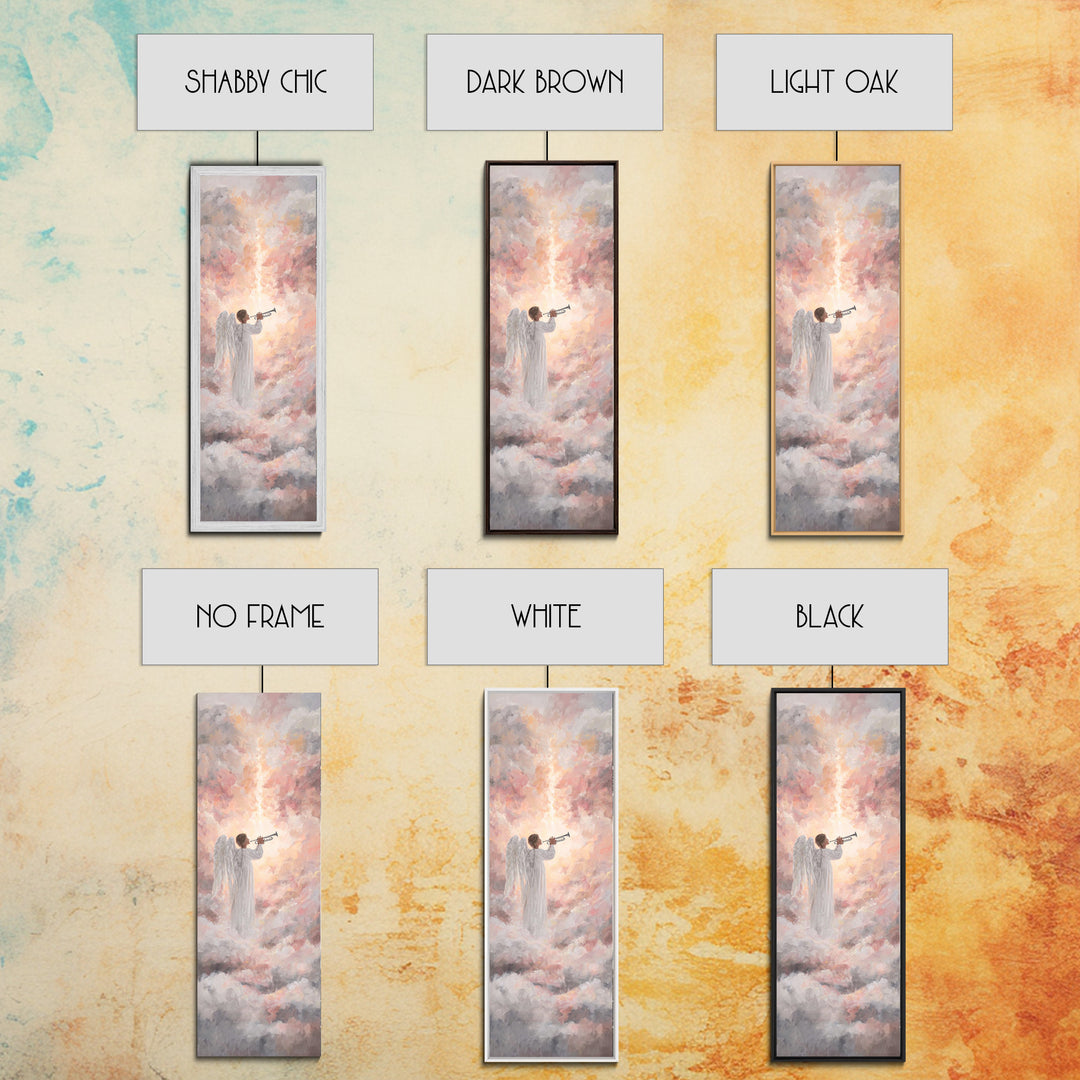 Angelic Dawn Herald – Framed Canvas Print – Tall Skinny Art Print – Christian Wall Art – Christian Art Canvas – Christian Decor