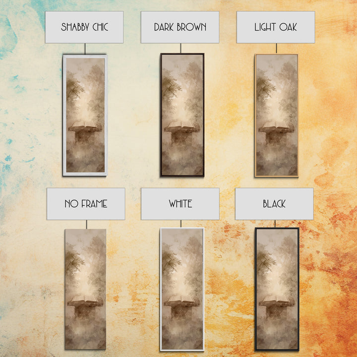 Forest Prayer Table – Framed Canvas Print – Christian Wall Art – Christian Painting – Skinny Art – Christian Art Canvas – Christian Decor