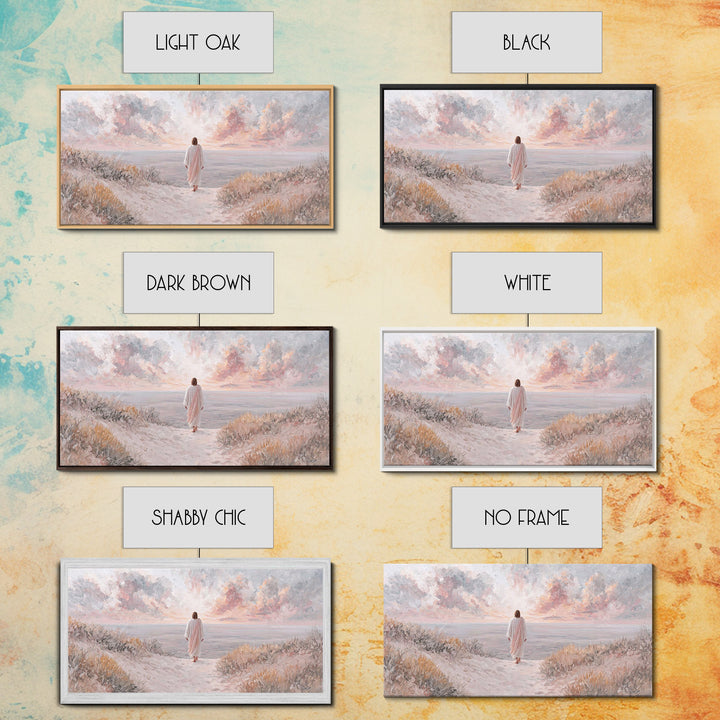Skyward Steps Light – Framed Canvas Print – Christian Wall Art – Christian Art Canvas – Christian Art Print – Jesus Painting – Christian De