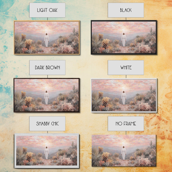 Path Of Mercy – Framed Canvas Print – Jesus Painting – Christian Wall Art – Christian Art Print – Modern Christian Art – Christian Gift