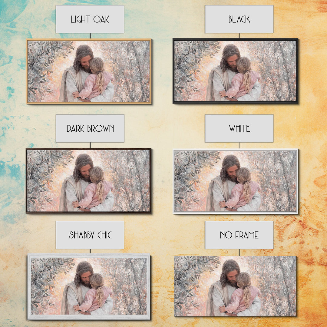 Garden Of Light – Framed Canvas Print – Jesus Painting – Christian Art Canvas – Christian Wall Art – Subtle Christian Art