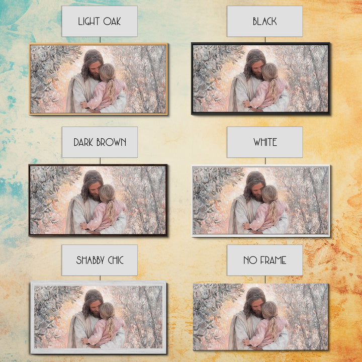 Garden Of Light – Framed Canvas Print – Jesus Painting – Christian Art Canvas – Christian Wall Art – Subtle Christian Art