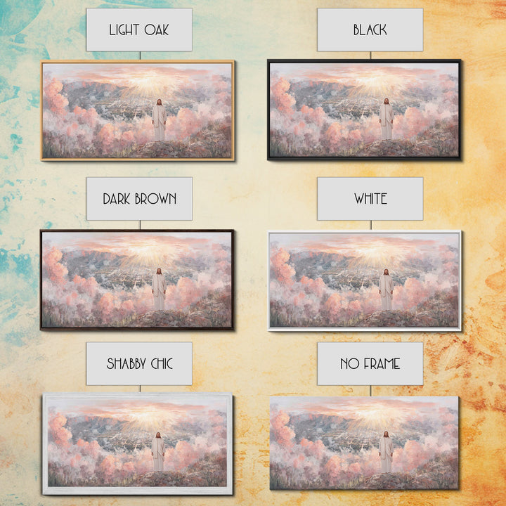 City Of Heavenly Light – Framed Canvas Print – Christian Wall Art – Jesus Canvas Art – Christian Christmas Art – Modern Christian Art – Chr