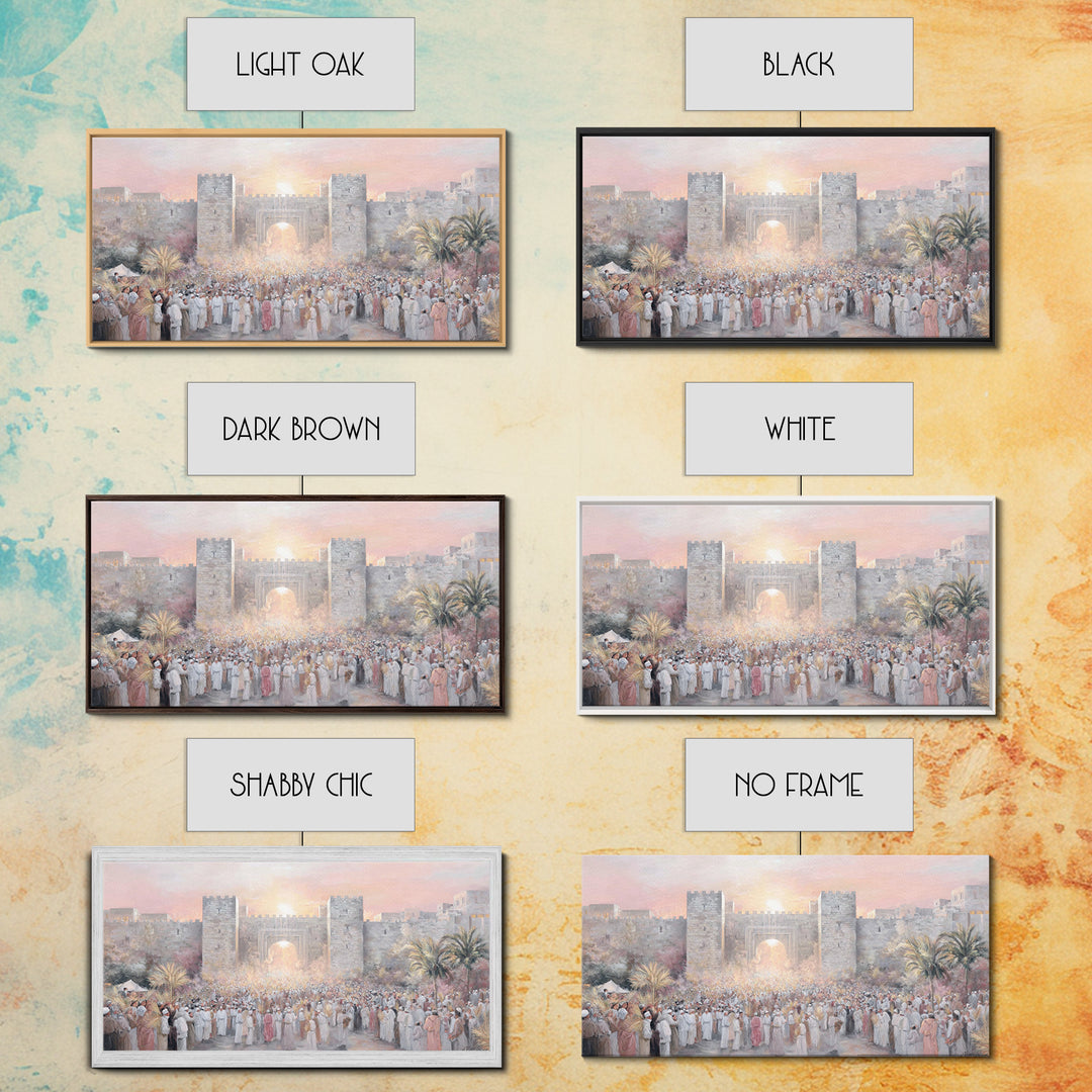 Hosanna Sunrise – Framed Canvas Print – Christian Christmas Art – Christian Art Canvas – Christian Wall Art – Large Christian Painting