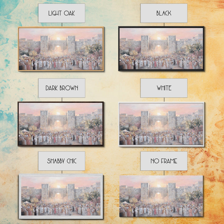 Hosanna Sunrise – Framed Canvas Print – Christian Christmas Art – Christian Art Canvas – Christian Wall Art – Large Christian Painting