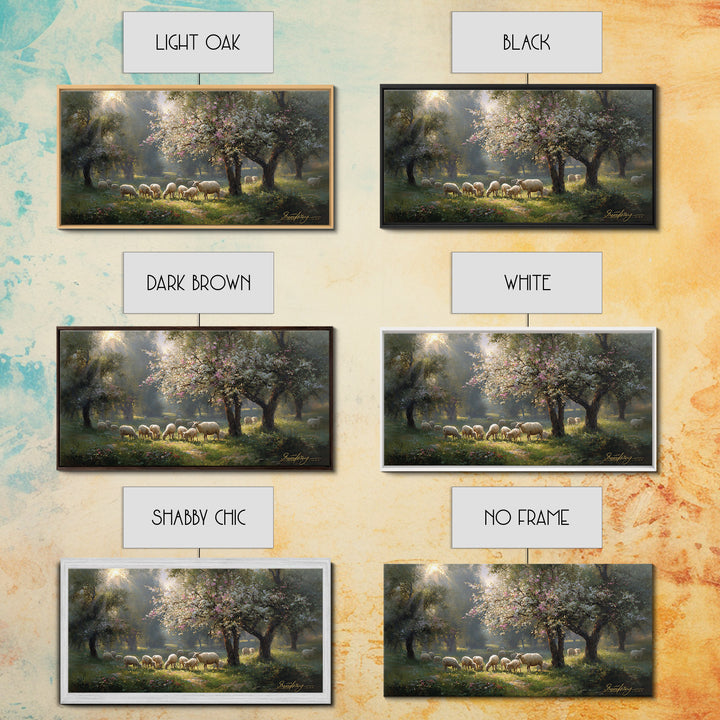 Garden Of Light | Framed Canvas Print | Christian Painting | Jesus Wall Art | Christian Gift Ideas | Vintage Christian Art