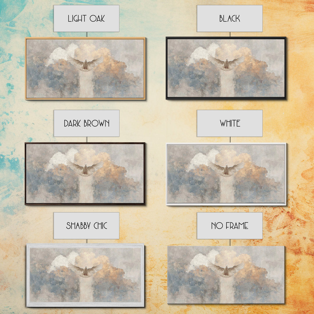 Heavenly Flight | Framed Canvas Print | Christian Art Canvas | Subtle Christian Art | Christian Decorations | Christian Gift