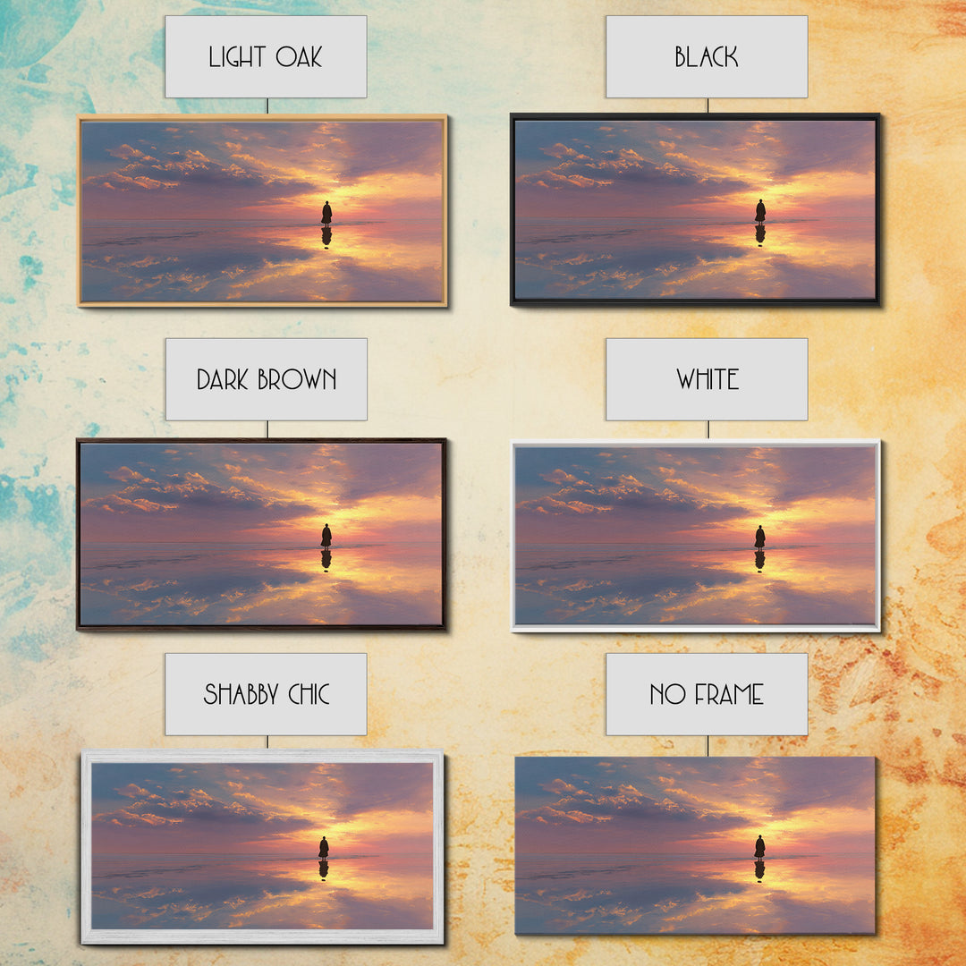 Sky Of Promise Light, Framed Canvas Print, Christian Wall Art, Christian Art Canvas, Jesus Painting, Modern Christian Art, Christian Decor