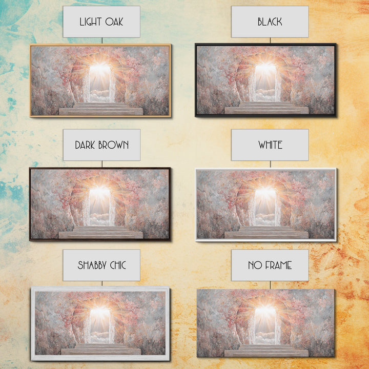 Radiant Tomb Light – Framed Canvas Print – Christian Wall Art – Christian Art Canvas – Jesus Painting – Christian Christmas Art
