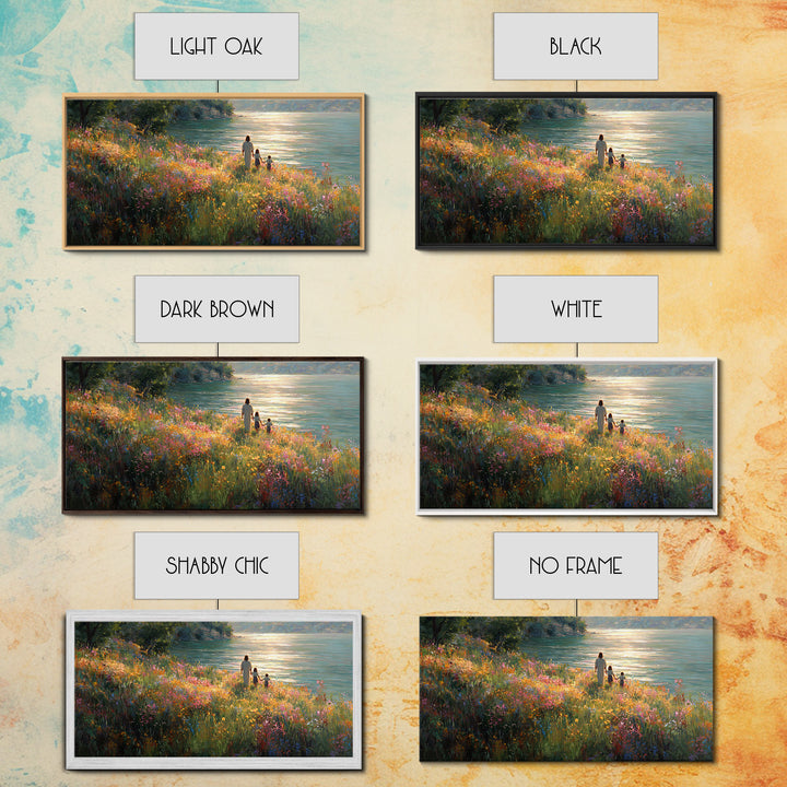 Riverlight Promise – Framed Canvas Print – Christian Wall Art – Christian Art Canvas – Jesus Painting – Christian Christmas Art – Christian