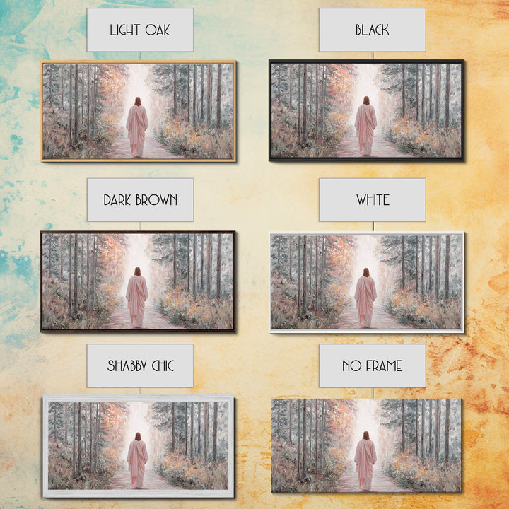 Forest Messiah Light – Framed Canvas Print – Jesus Painting – Christian Art Canvas – Christmas Wall Art – Christian Gift – Christian Art