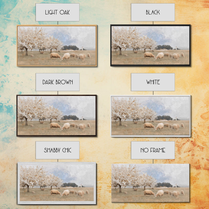 Pastures Of Hope – Framed Canvas Print – Christian Art Canvas – Christian Wall Art – Christmas Art – Christian Decor – Jesus Painting