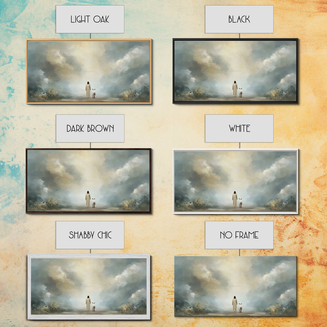 Heavenly Path – Framed Canvas Print – Christian Art Canvas – Jesus Painting – Christian Wall Art – Christian Christmas Art – Faith Decor –