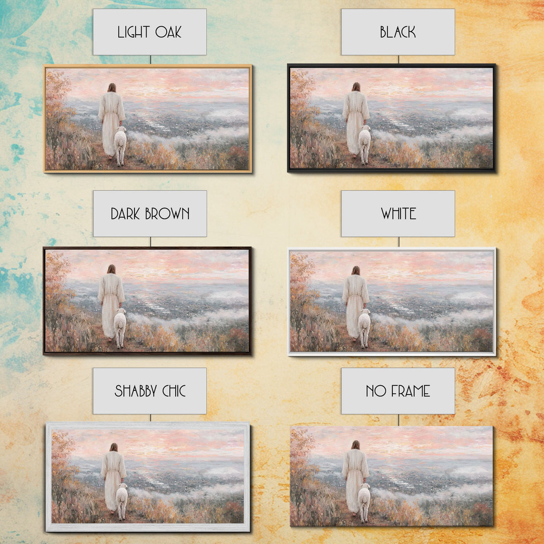 Hillside Blessing – Framed Canvas Print – Jesus Painting – Christian Art Canvas – Christian Wall Art – Christmas Art – Christian Gift – Fai