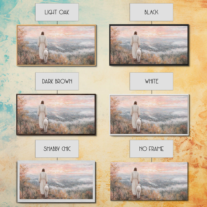 Hillside Blessing – Framed Canvas Print – Jesus Painting – Christian Art Canvas – Christian Wall Art – Christmas Art – Christian Gift – Fai
