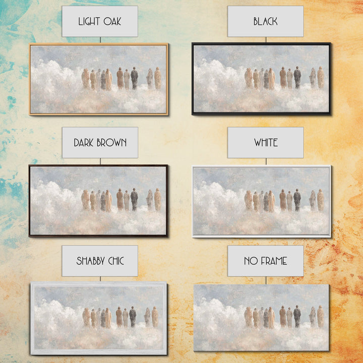 Cloudborne Witnesses, Framed Canvas Print, Christian Art Canvas, Christian Wall Art, Christian Art, Christian Painting, Subtle Christian Ar