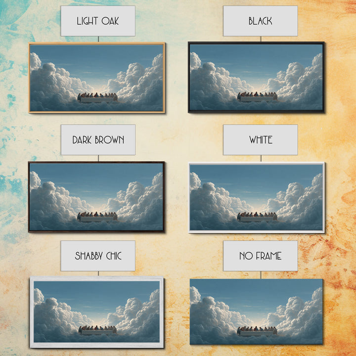 Celestial Banquet Rise – Framed Canvas Print – Christian Art – Christian Wall Art – Christian Art Canvas – Jesus Painting – Christian Gift