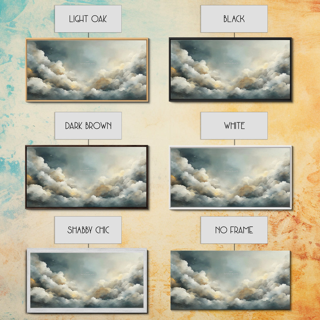 Clouds Of Glory – Framed Canvas Print – Christian Wall Art – Christian Christmas Art – Christian Art Canvas – Christian Art Print – Christi