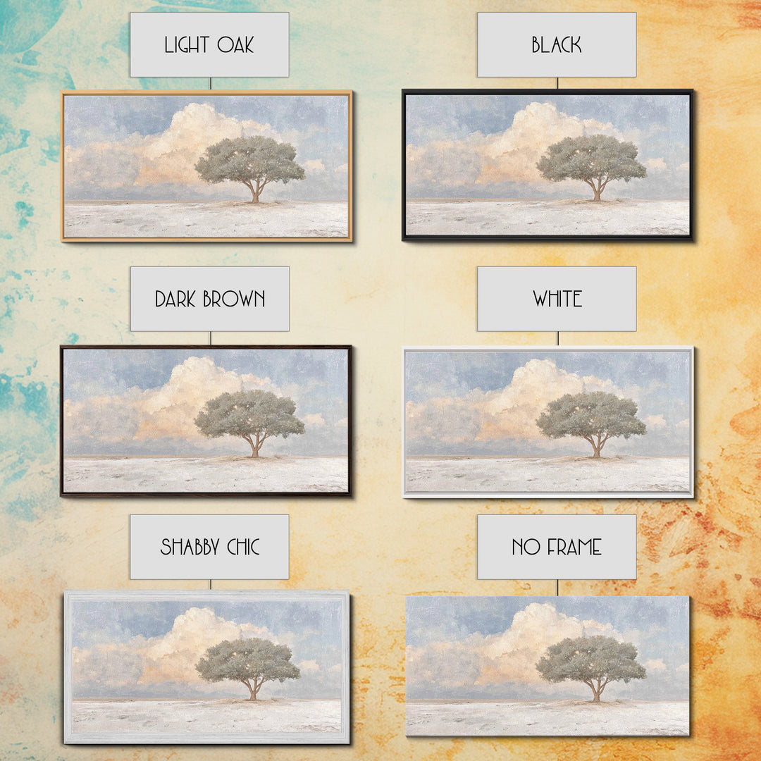 Cloudland Oak – Framed Canvas Print – Christian Art Canvas – Modern Christian Painting – Christian Wall Art – Christian Art Print – Unique