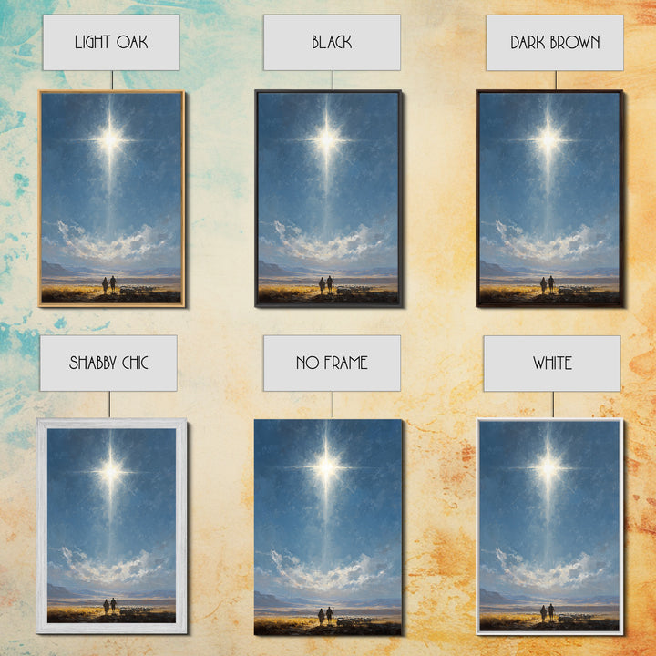Star Of Promise – Framed Canvas Print – Christian Wall Art – Christian Christmas Art – Christian Art Canvas – Jesus Painting