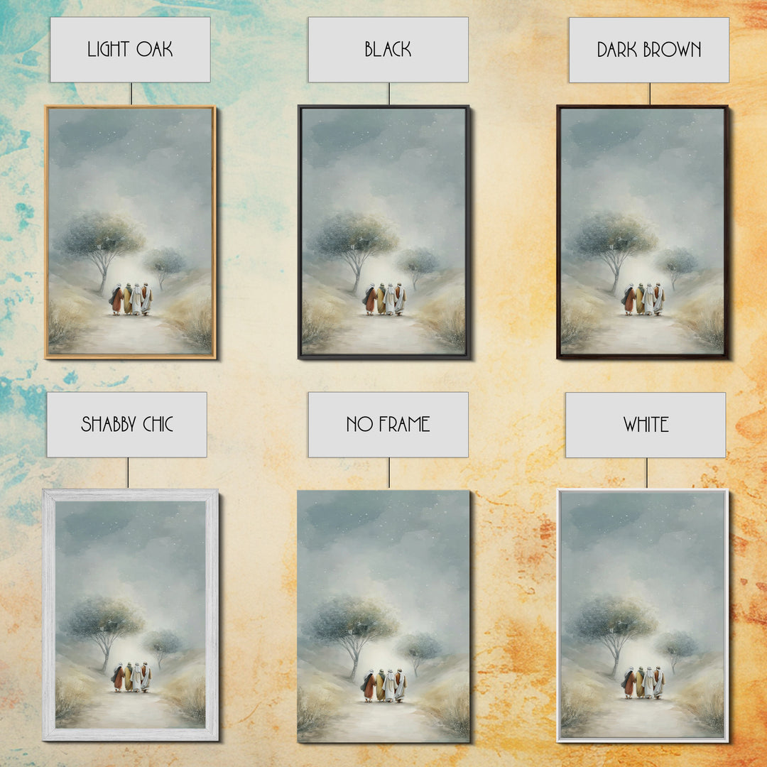 Guided By Light | Framed Canvas Print | Christian Wall Art | Christian Art Canvas | Christian Painting | Christian Gift | Modern Christian