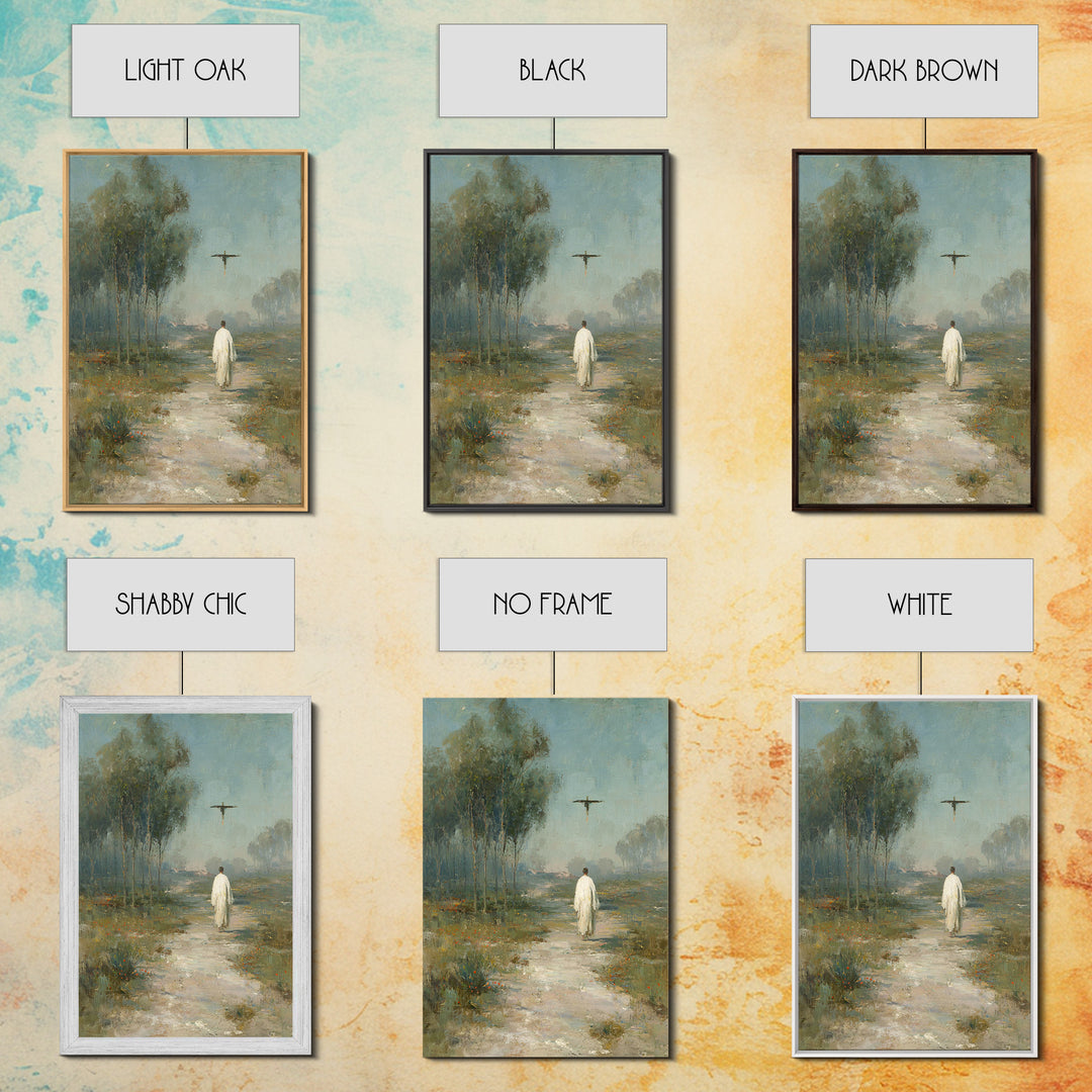 Crossroad Calling – Framed Canvas Print – Christian Art Canvas – Christian Wall Art – Christian Painting – Unique Christian Art